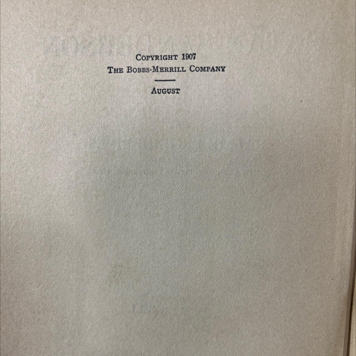 satan sanderson book, by hallie erminie rives, 1907 Hardcover image 3
