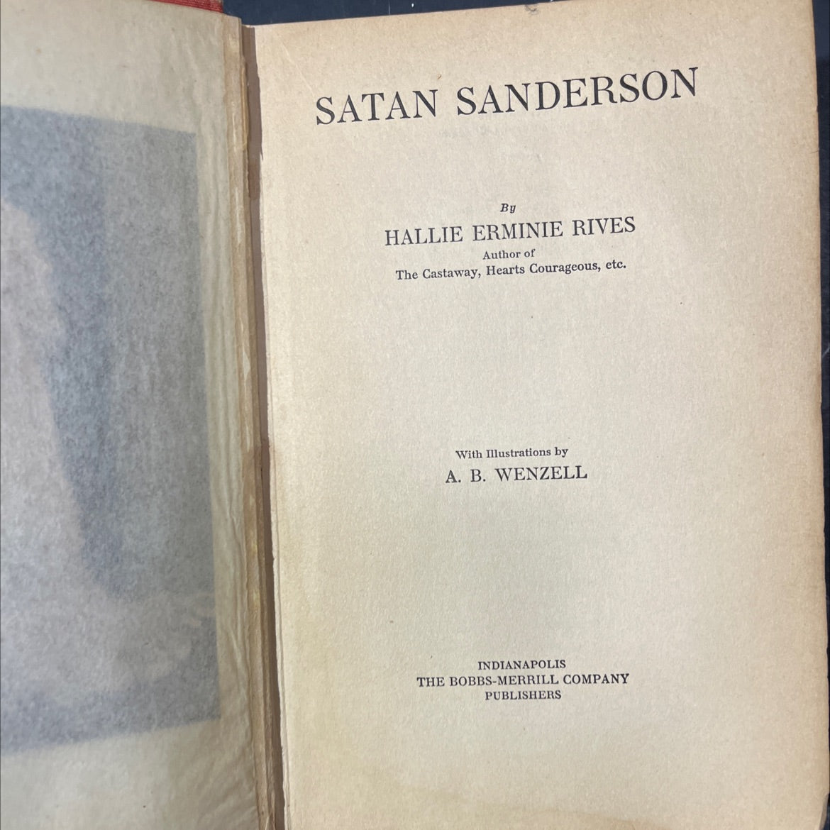 satan sanderson book, by hallie erminie rives, 1907 Hardcover image 2