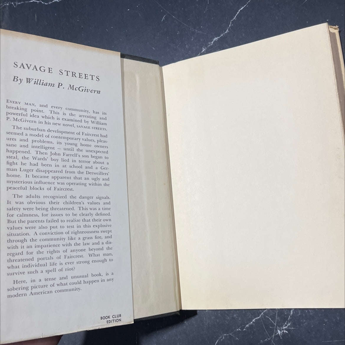 savage streets book, by william p. mcgivern, 1959 Hardcover image 4
