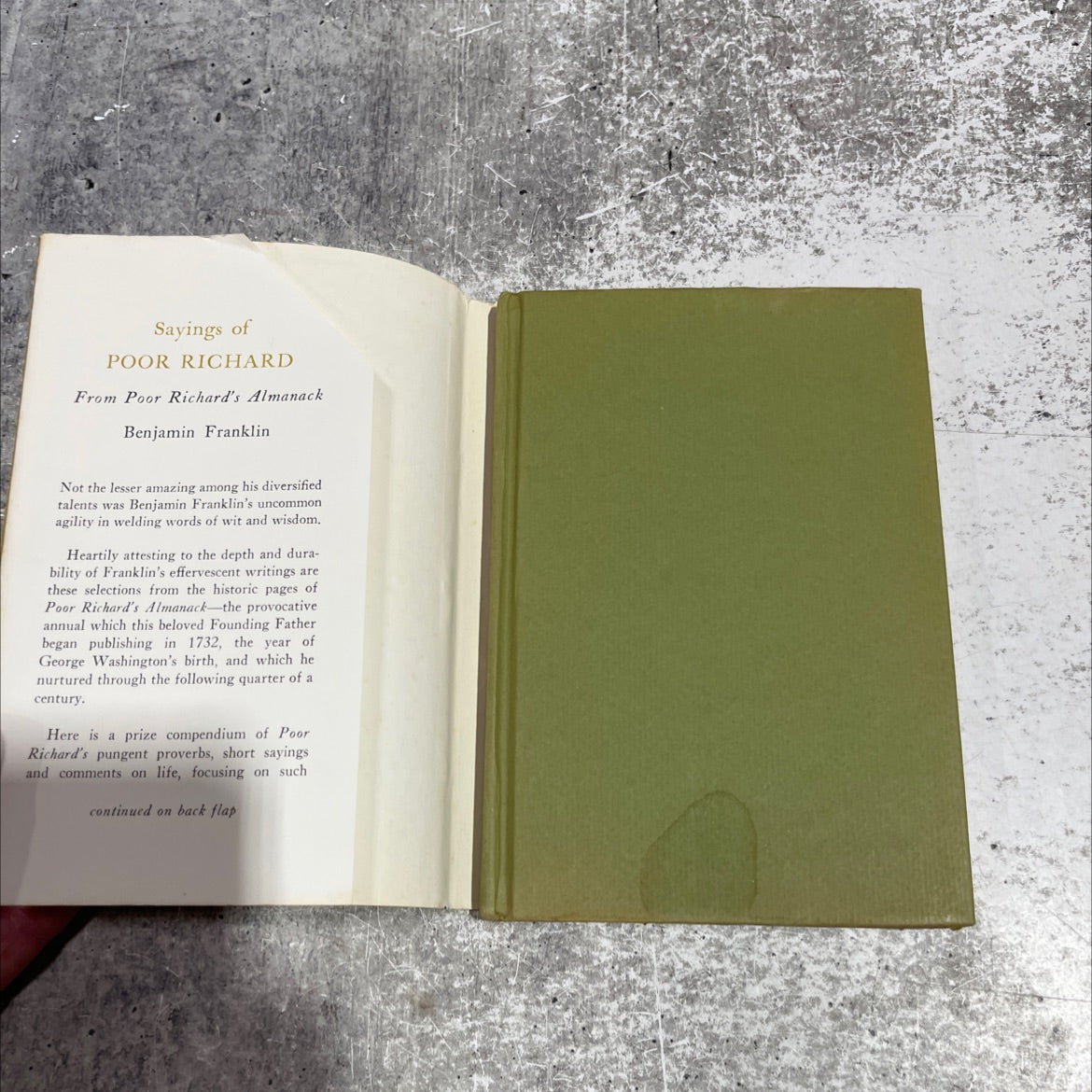 sayings of poor richard book, by benjamin franklin, 1960 Hardcover image 4