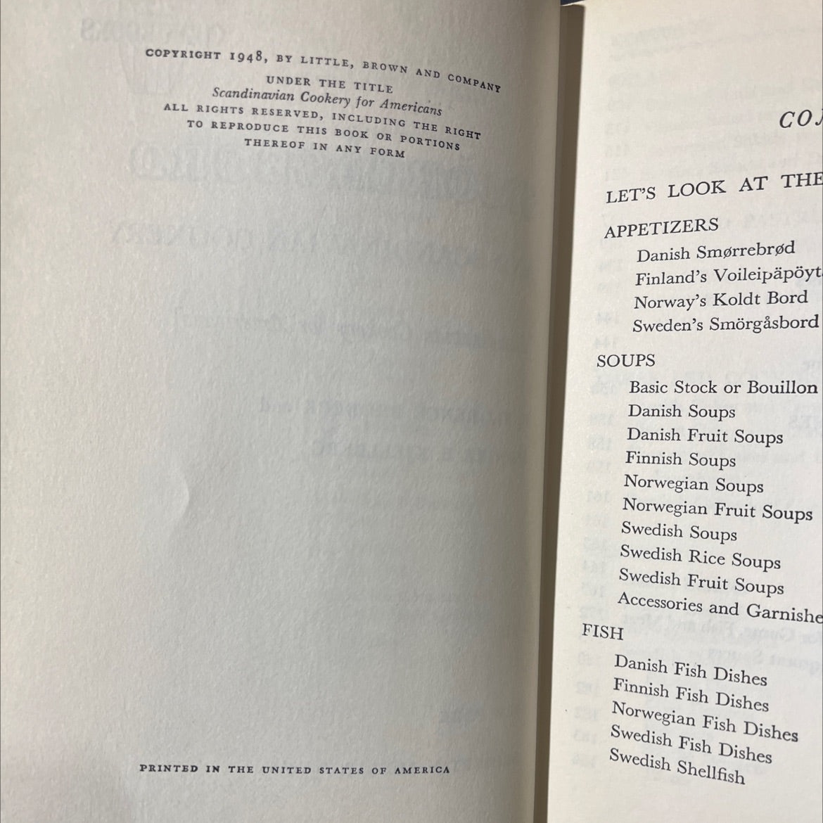scandinavian cookery for americans book, by florence brobeck, monika b. kjellberg, 1948 Hardcover image 3