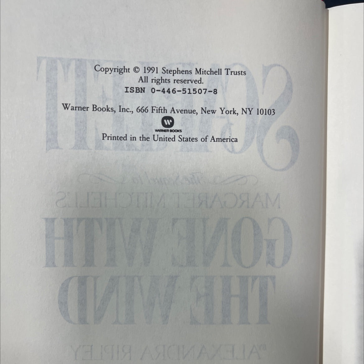scarlett the sequel to margaret mitchell's gone with the wind book, by alexandra ripley, 1991 Hardcover image 4