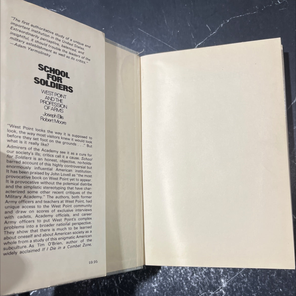 school for soldiers west point and the profession of arms book, by joseph ellis and robert moore, 1974 Hardcover image 4