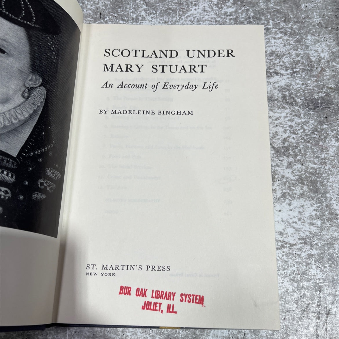 scotland under mary stuart an account of everyday life book, by madeleine bingham, 1973 Hardcover image 2