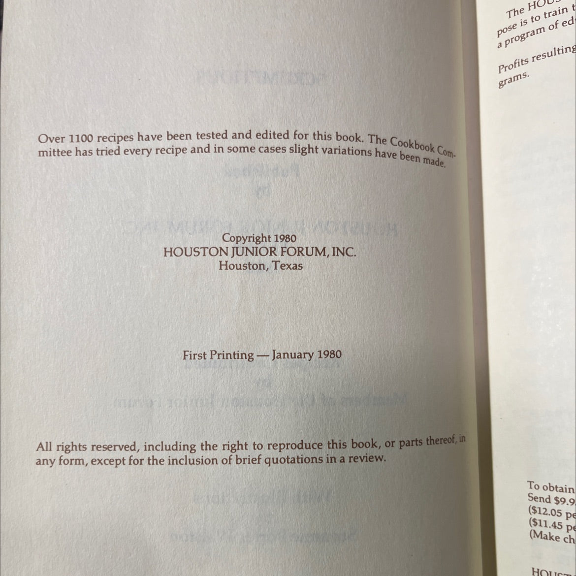 scrumptious book, by houston junior forum, 1980 Hardcover image 3