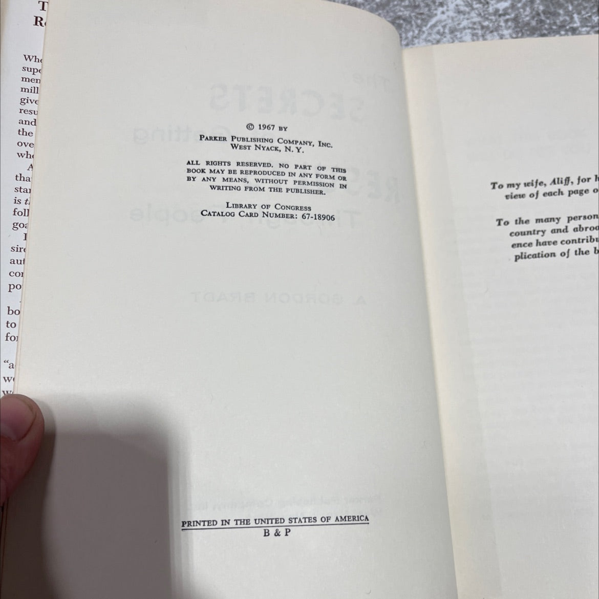 secrets of getting results through people book, by a. gordon bradt, 1967 Hardcover image 3