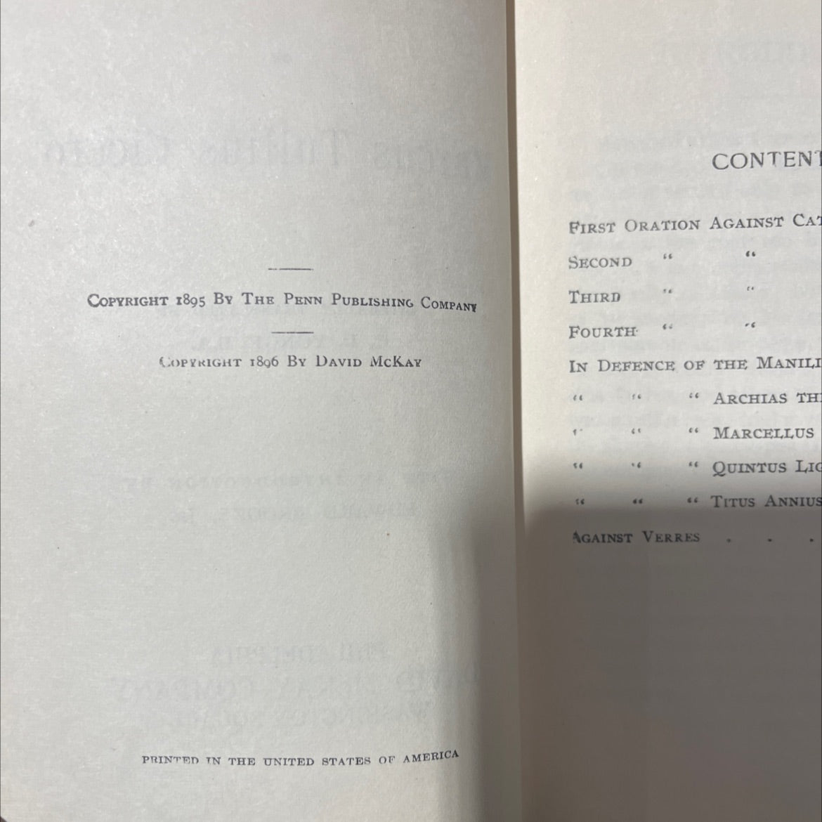 select orations of marcus tullius cicero book, by marcus tullius cicero, 1896 Hardcover image 3