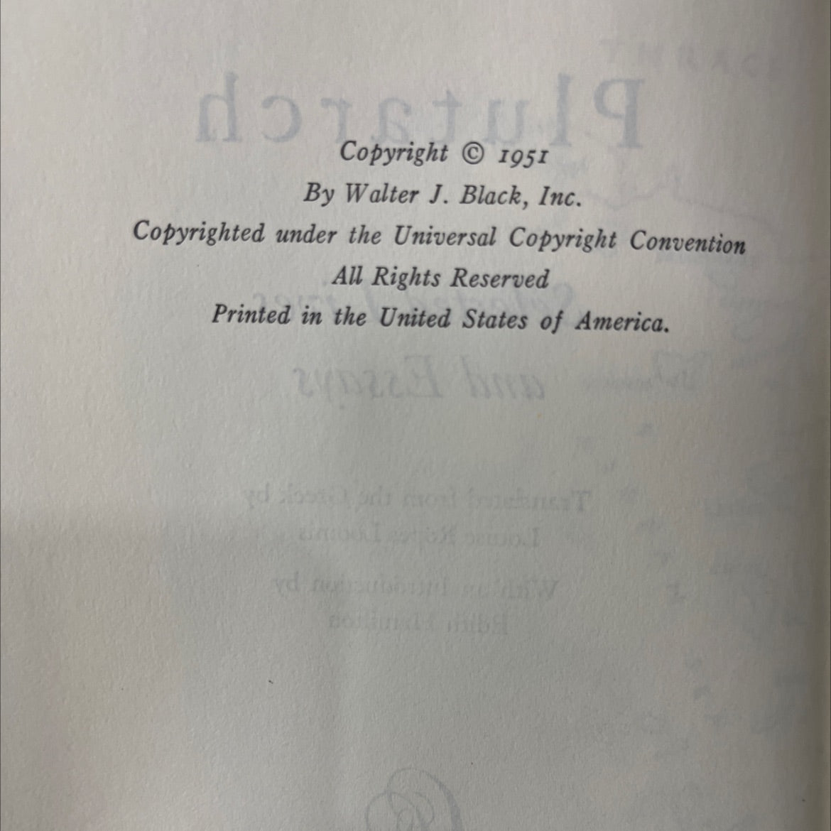 selected lives and essays book, by plutarch, 1951 Hardcover image 3