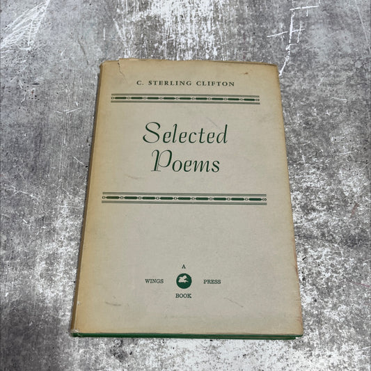SIGNED selected poems book, by c. sterling clifton, 1959 Hardcover, Vintage image 1