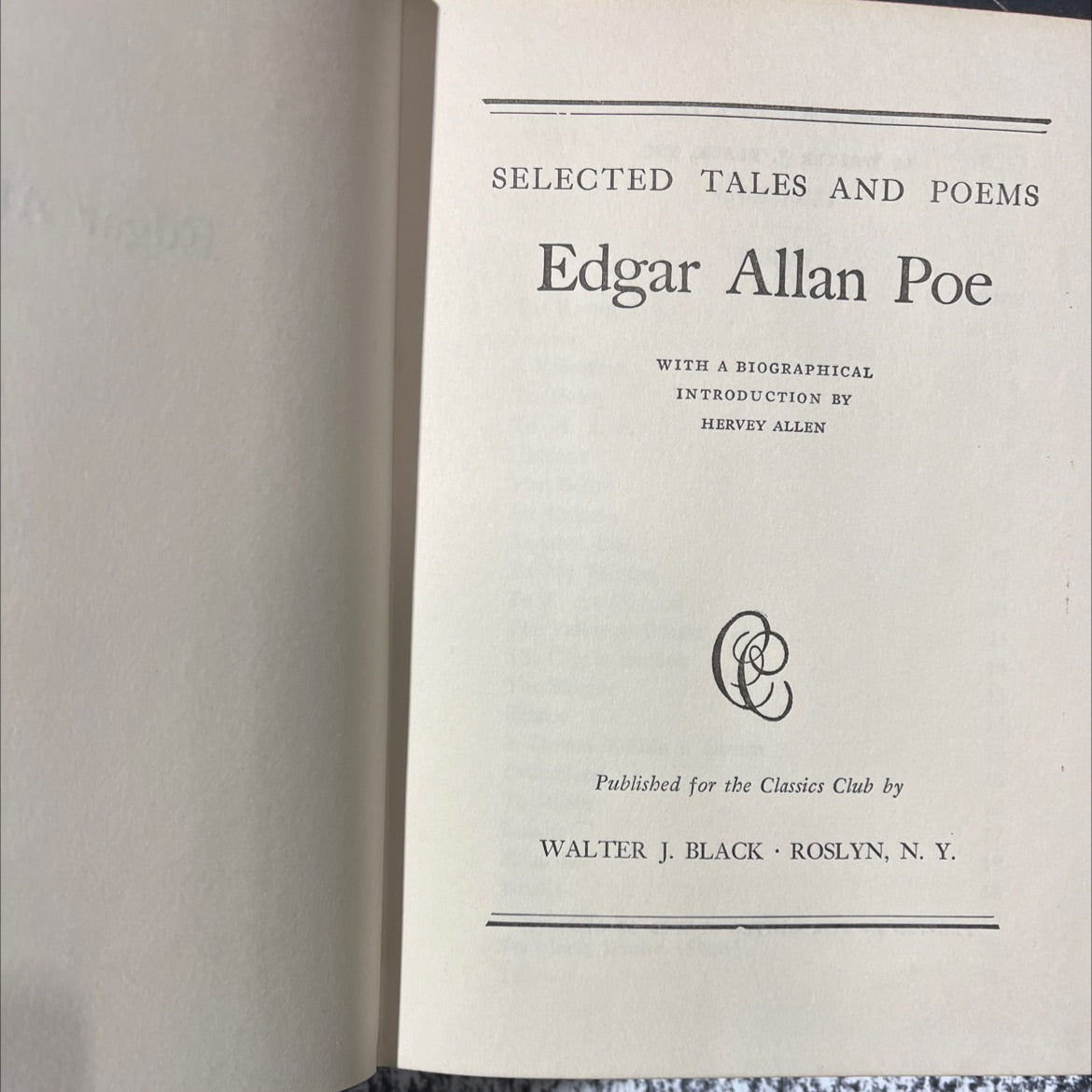 selected tales and poems book, by edgar allan poe, 1943 Hardcover image 2