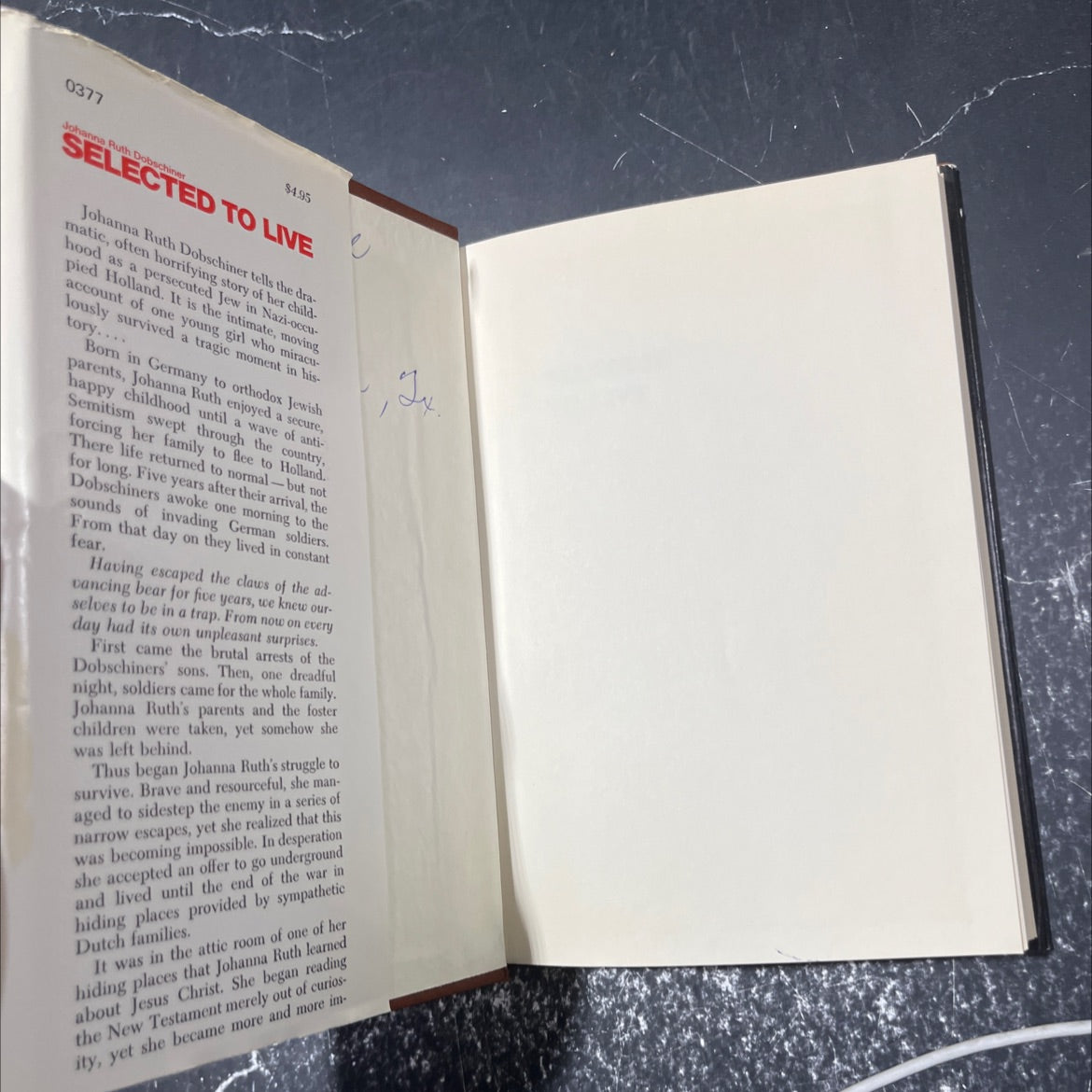 selected to live book, by Johanna-Ruth Dobschiner, 1973 Hardcover image 4