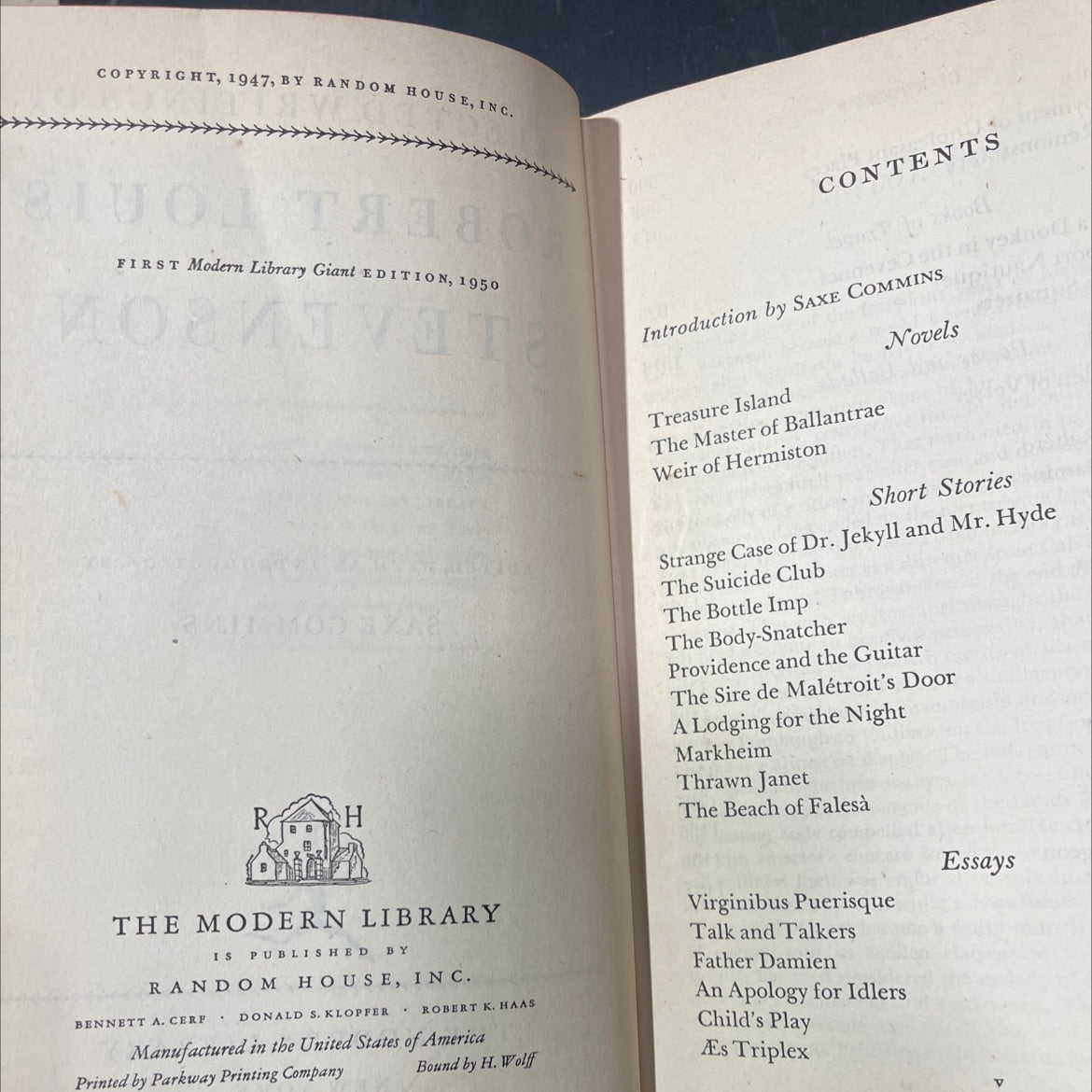 selected writings of robert louis stevenson book, by robert louis stevenson, 1947 Hardcover image 3