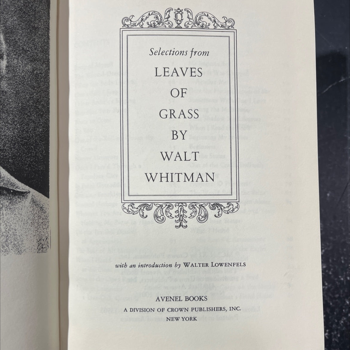 selections from leaves of grass book, by walt whitman, 1961 Hardcover image 2