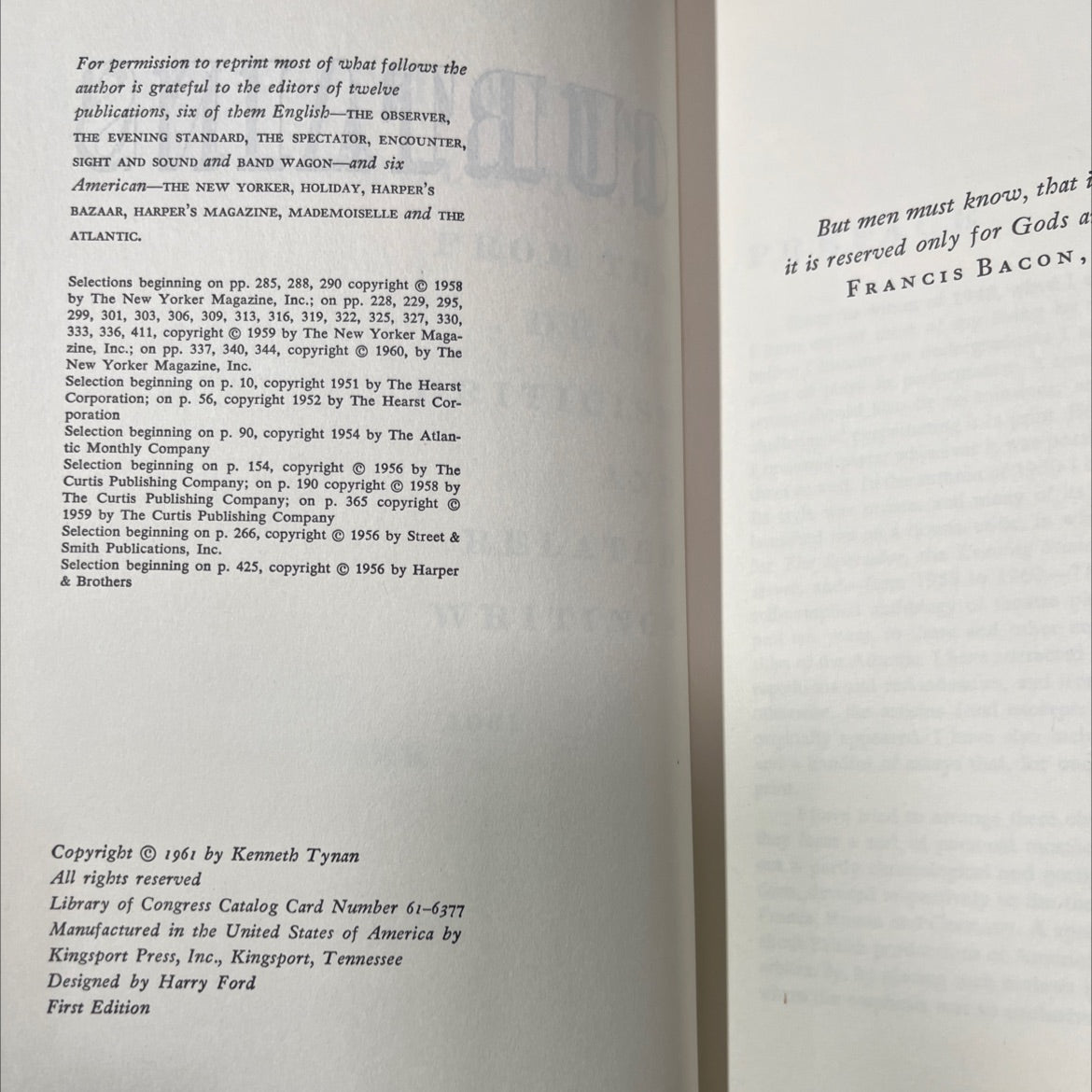 selections from the drama criticism and related writings book, by kenneth tynan, 1961 Hardcover image 3