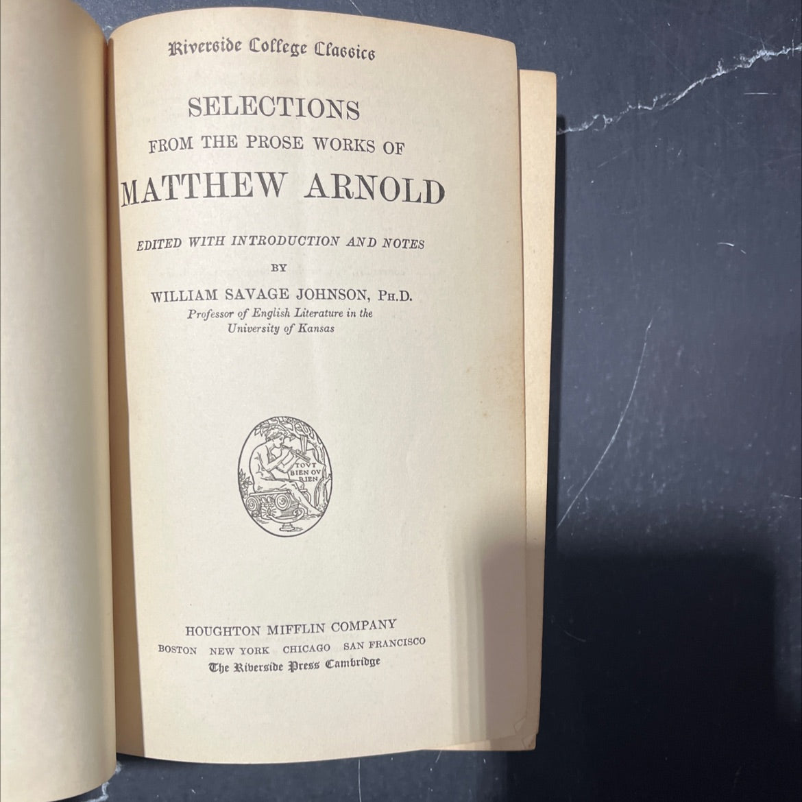 selections from the prose works of matthew arnold book, by matthew arnold, 1913 Hardcover image 2