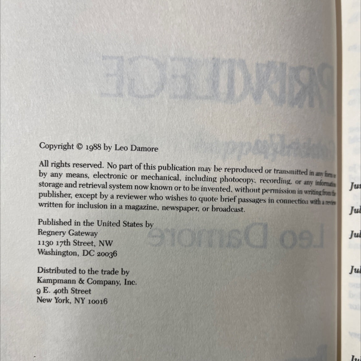 senatorial privilege the chappaquiddick cover-up book, by leo damore, 1988 Hardcover image 3