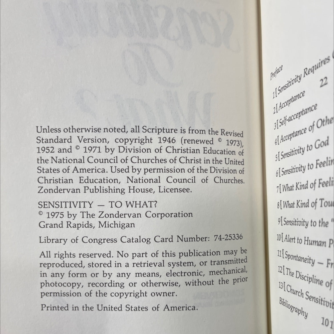 sensitivity to what? book, by Anna Mow, 1975 Hardcover image 3