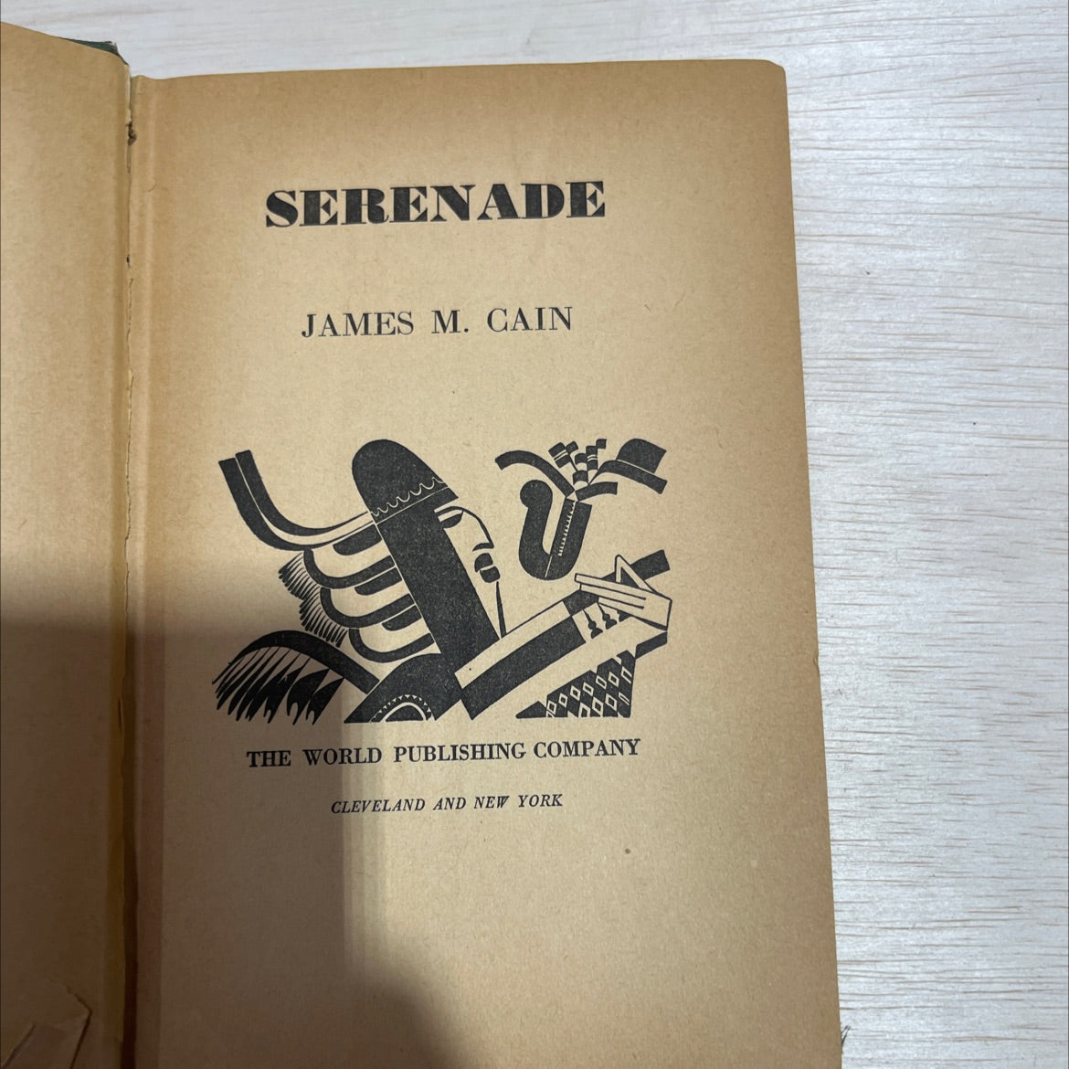 serenade book, by james m. cain, 1943 Hardcover image 2