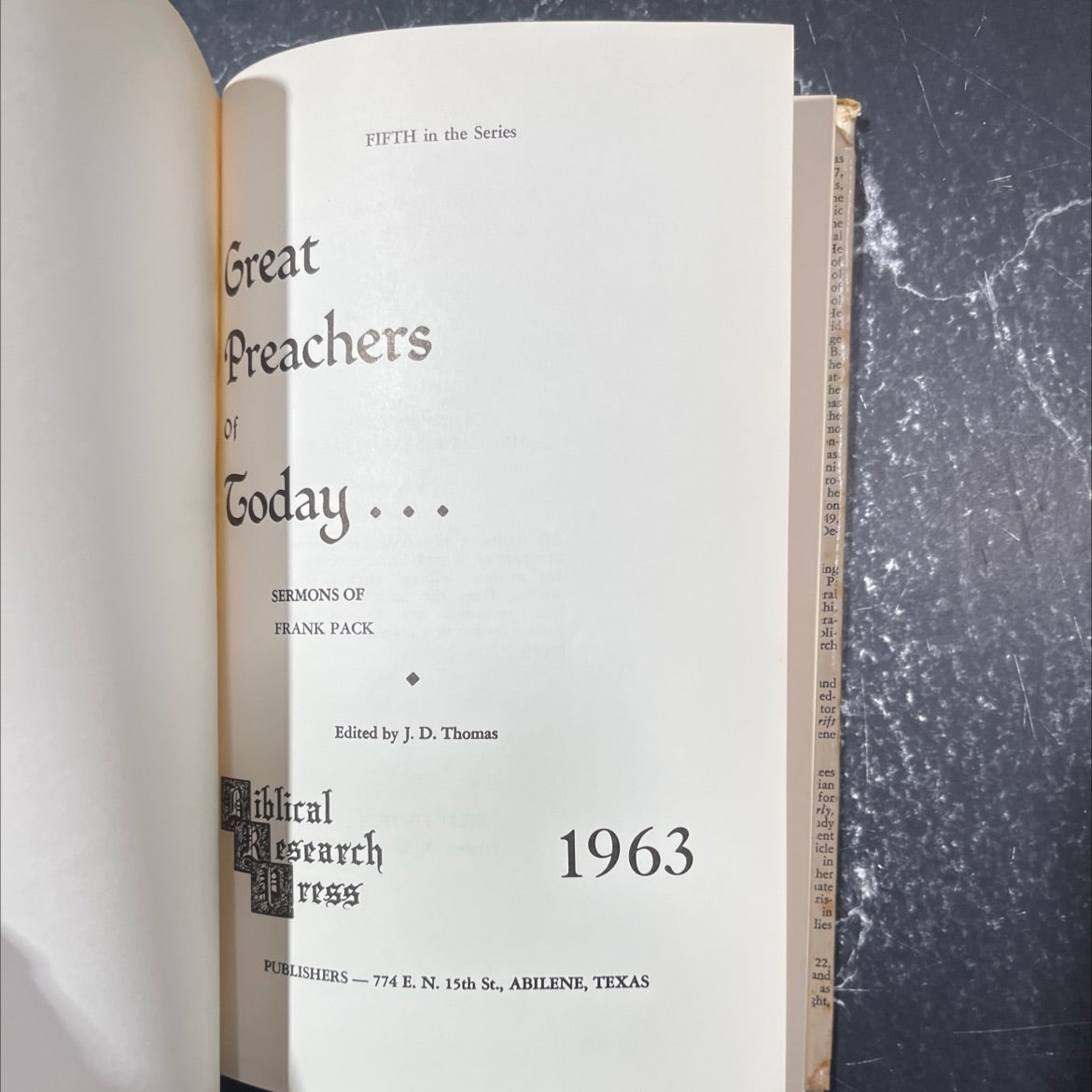 sermons of frank pack book, by frank pack, 1963 Hardcover image 2