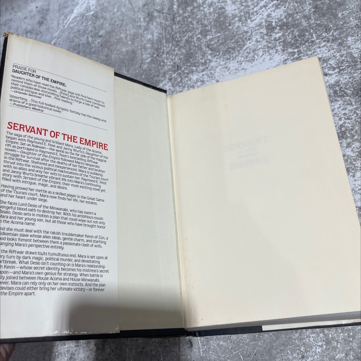 servant of the empire book, by raymond e. feist, janny wurts, 1990 Hardcover image 4
