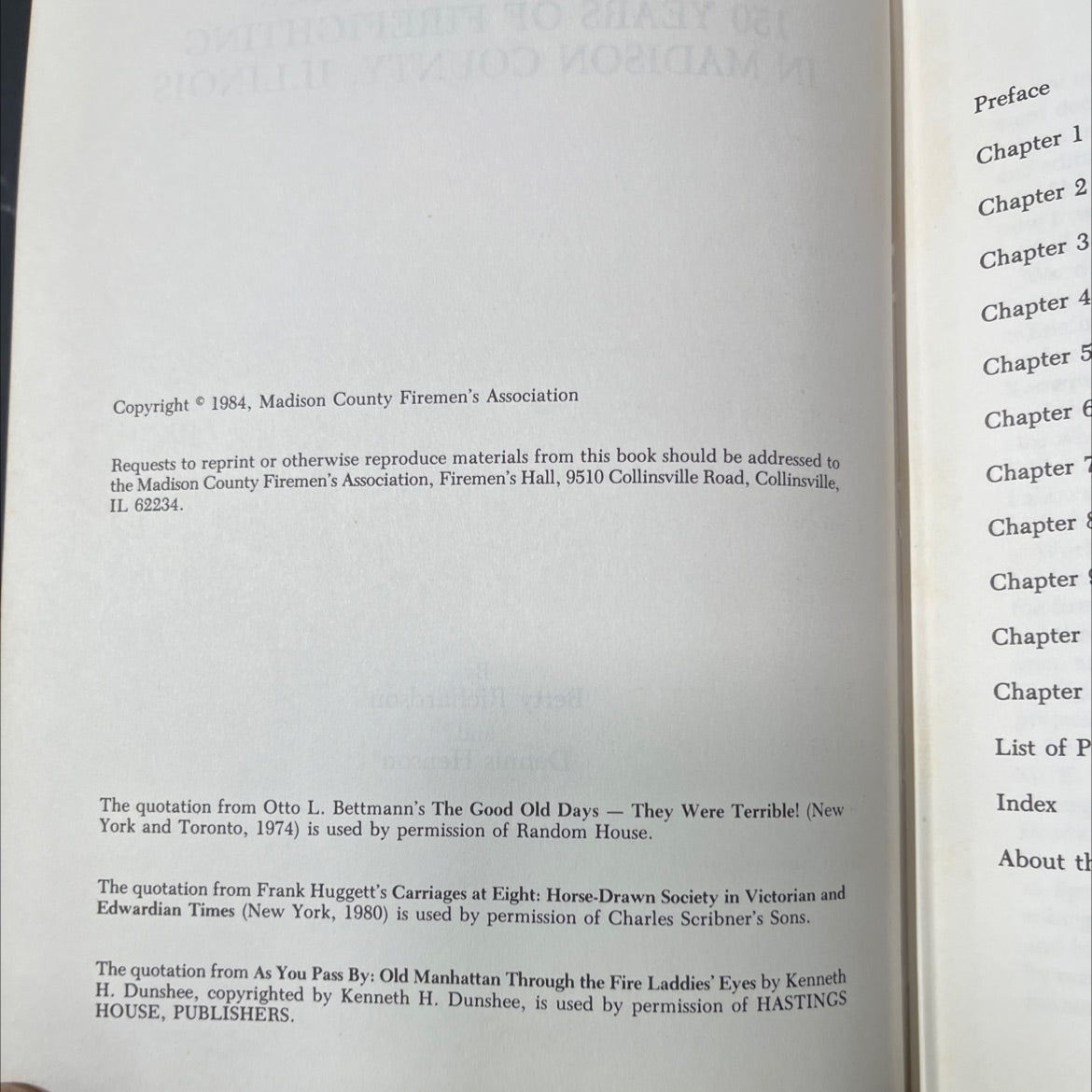 serving together: 150 years of firefighting in madison county, illinois book, by betty richardson and dennis henson, image 3