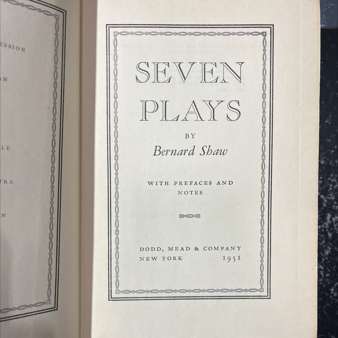 seven plays book, by Bernard Shaw, 1951 Hardcover image 2