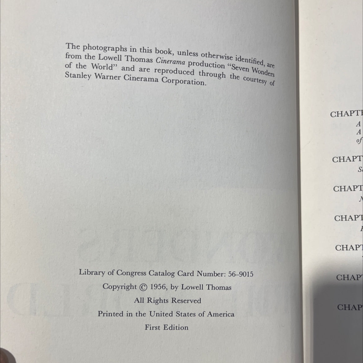 seven wonders of the world book, by Lowell Thomas, 1956 Hardcover image 3
