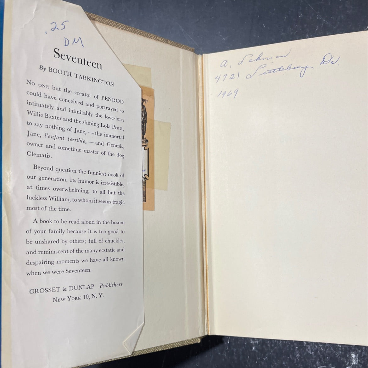 seventeen book, by booth tarkington, 1916 Hardcover image 4