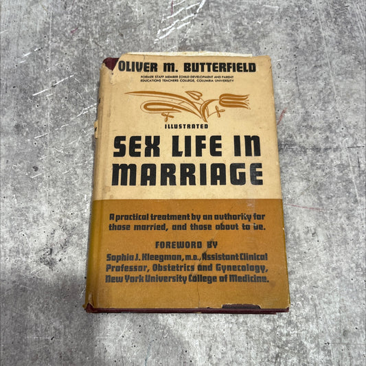 sex life in marriage book, by oliver m. butterfield, 1939 Hardcover image 1
