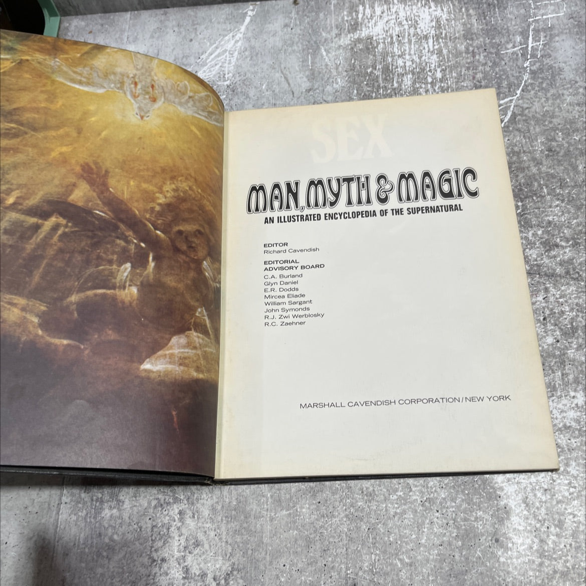 sex man myth & magic an illustrated encyclopedia of the supernatural book, by Richard Cavendish, 1970 Hardcover image 2