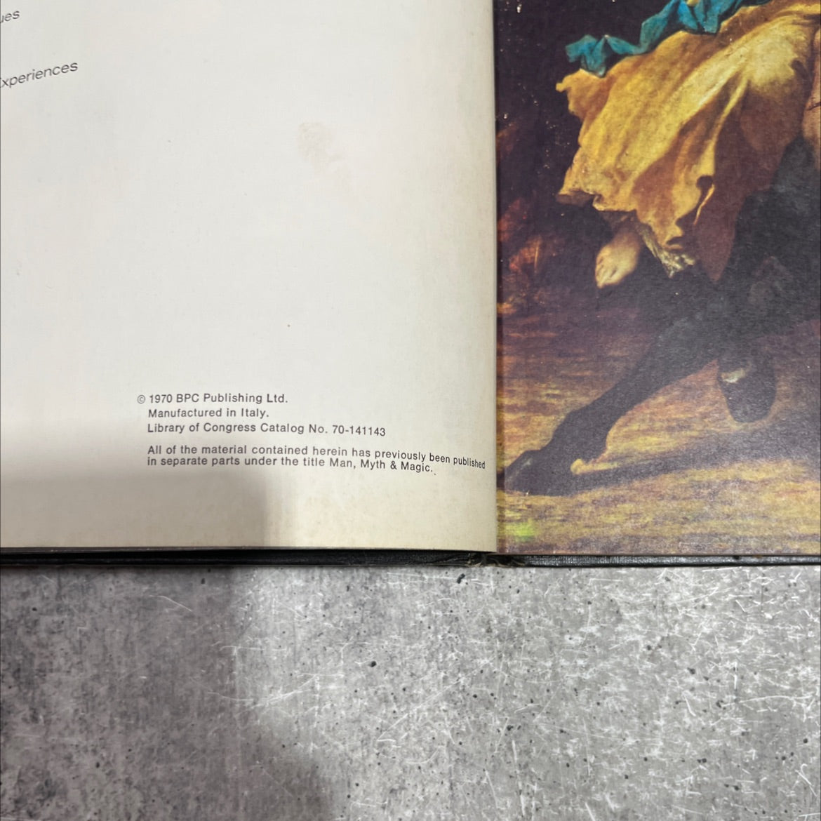 sex man myth & magic an illustrated encyclopedia of the supernatural book, by Richard Cavendish, 1970 Hardcover image 3