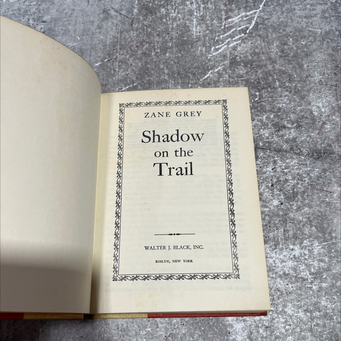 shadow on the trail book, by zane grey, 1946 Hardcover image 2