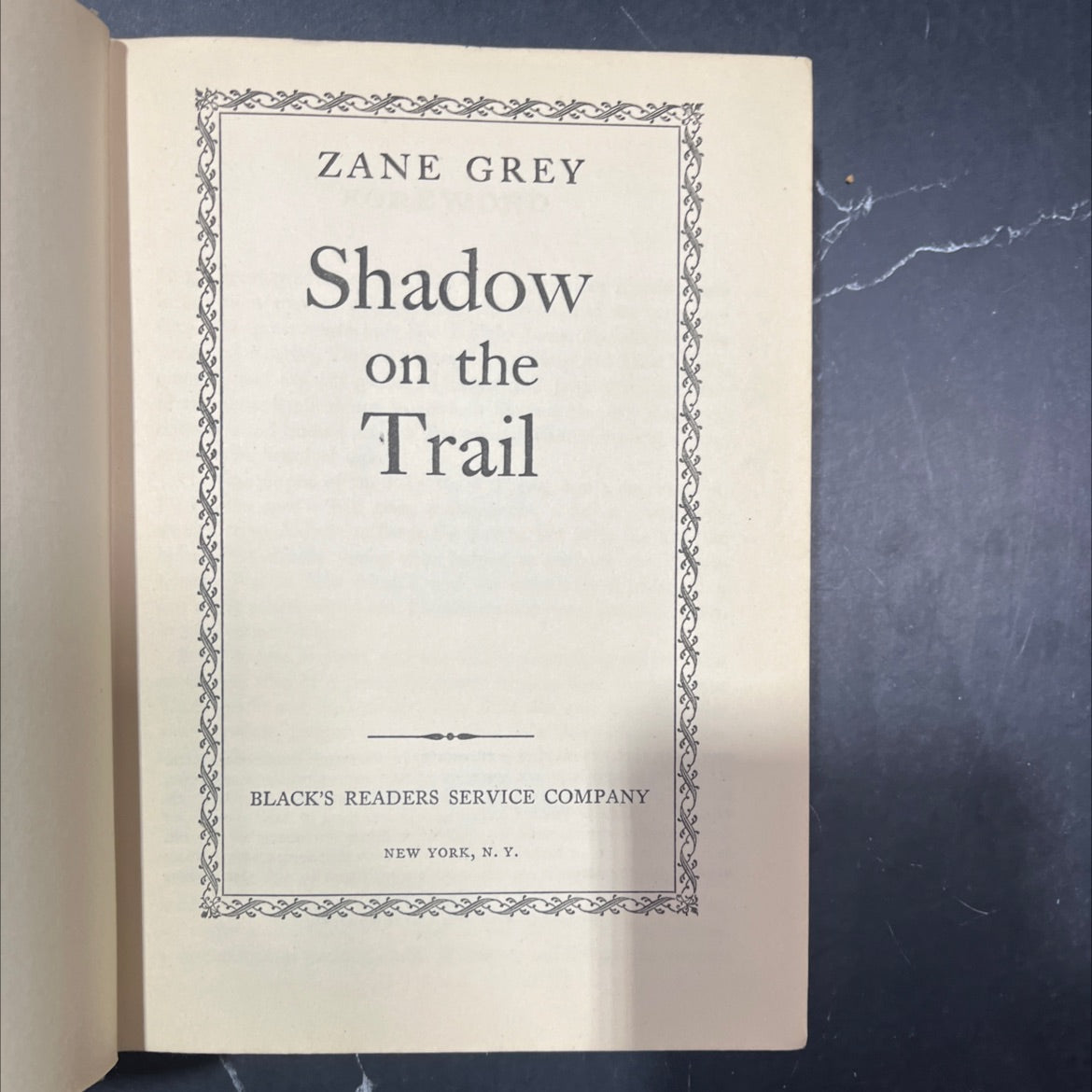 shadow on the trail book, by zane grey, 1946 Hardcover image 2