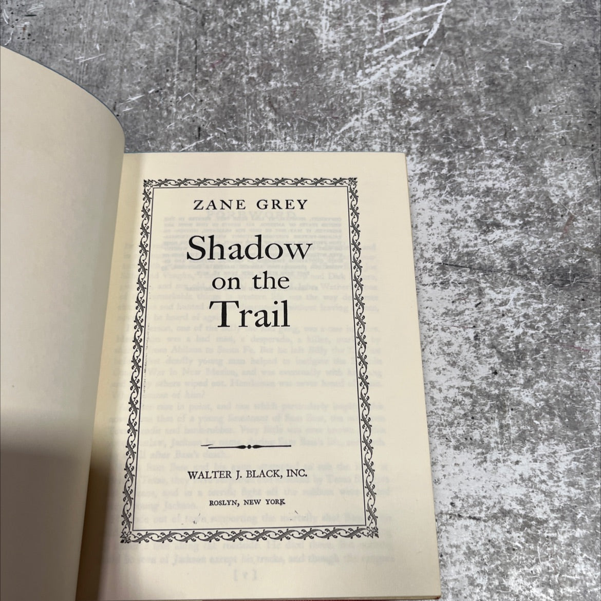 shadow on the trail book, by zane grey, 1946 Hardcover image 2