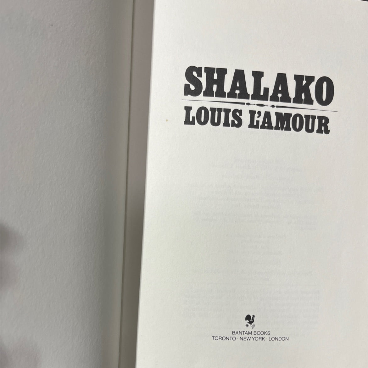 shalako book, by louis l'amour, 1981 Leather image 2