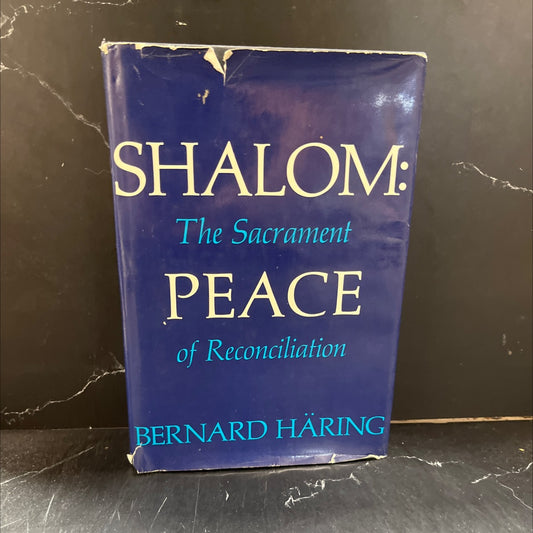 shalom: peace book, by bernard häring, 1968 Hardcover image 1