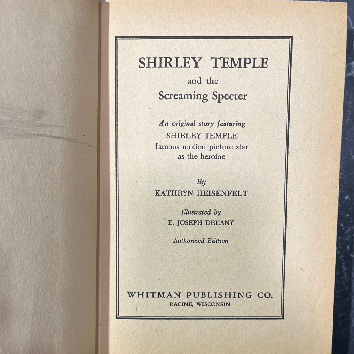 shirley temple and the screaming specter book, by kathryn heisenfelt, 1946 Hardcover image 2