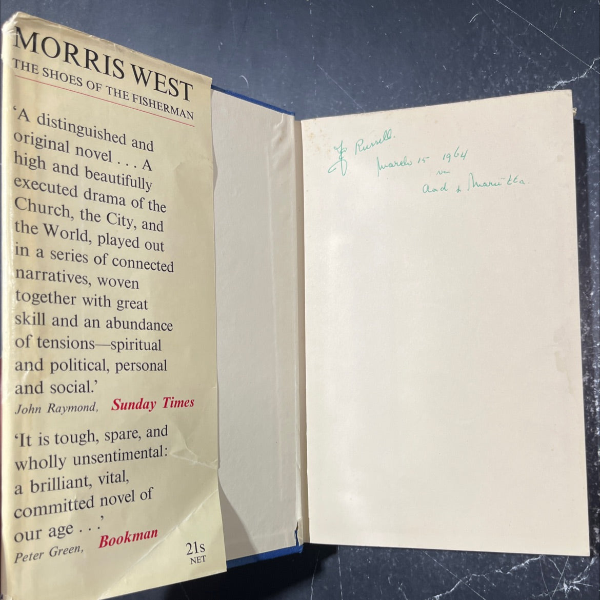 shoes of the fisherman book, by morris west, 1963 Hardcover image 4