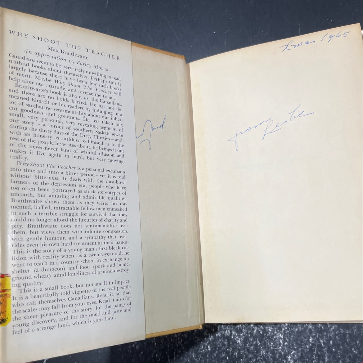 shoot the teacher book, by max braithwaite, 1965 Hardcover image 4