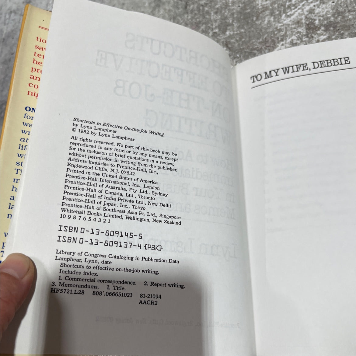 shortcuts to effective on-the-job writing book, by Lynn Lamphear, 1982 Hardcover image 3