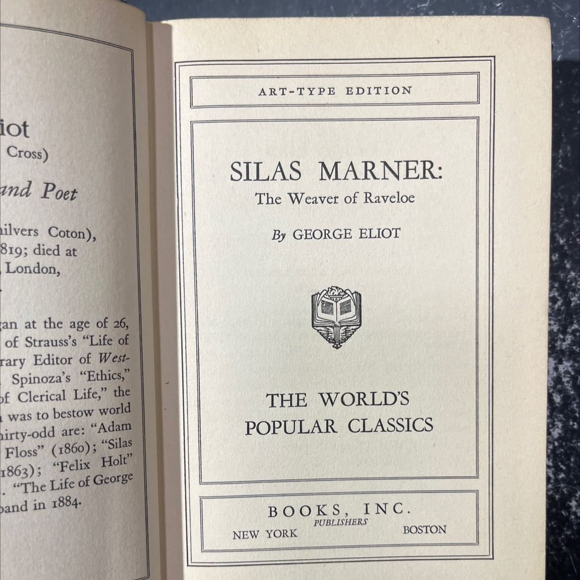 silas marner: the weaver of raveloe book, by george eliot, 1884 Hardcover image 2