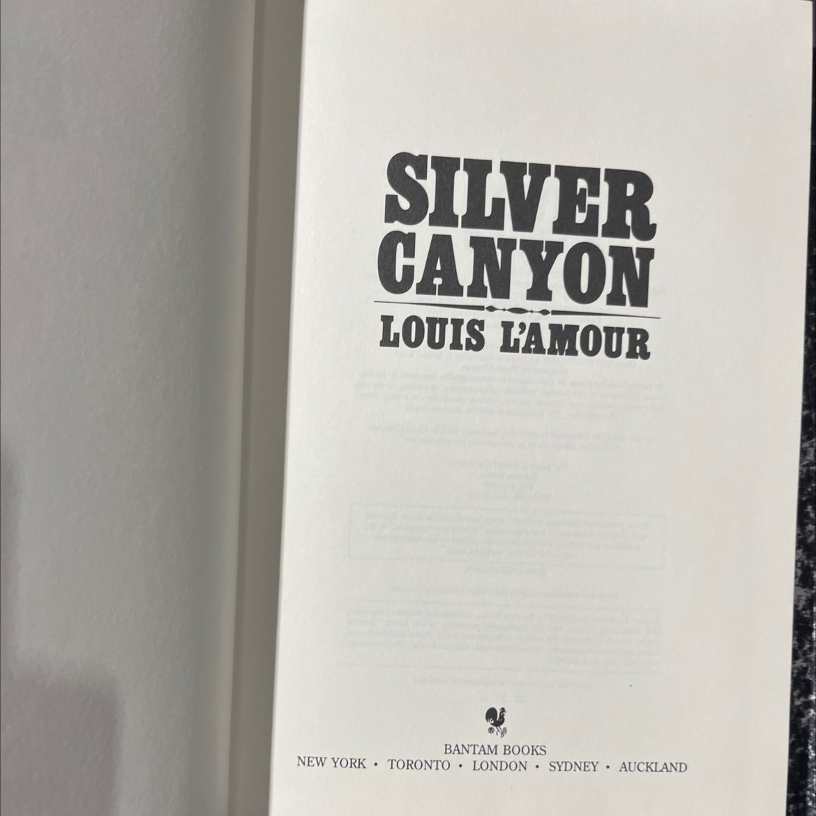 silver canyon book, by louis l'amour, 1981 Leather image 2