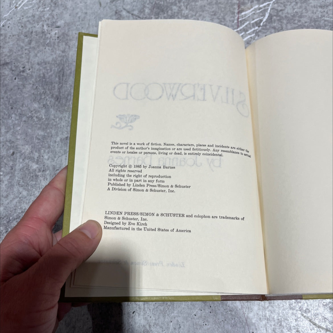 silverwood book, by joanna barnes, 1985 Hardcover image 3