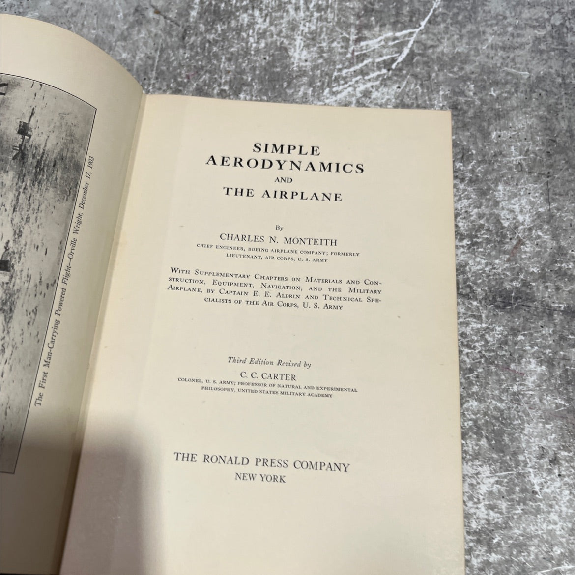 simple aerodynamics and the airplane book, by charles n. monteith, 1929 Hardcover image 2