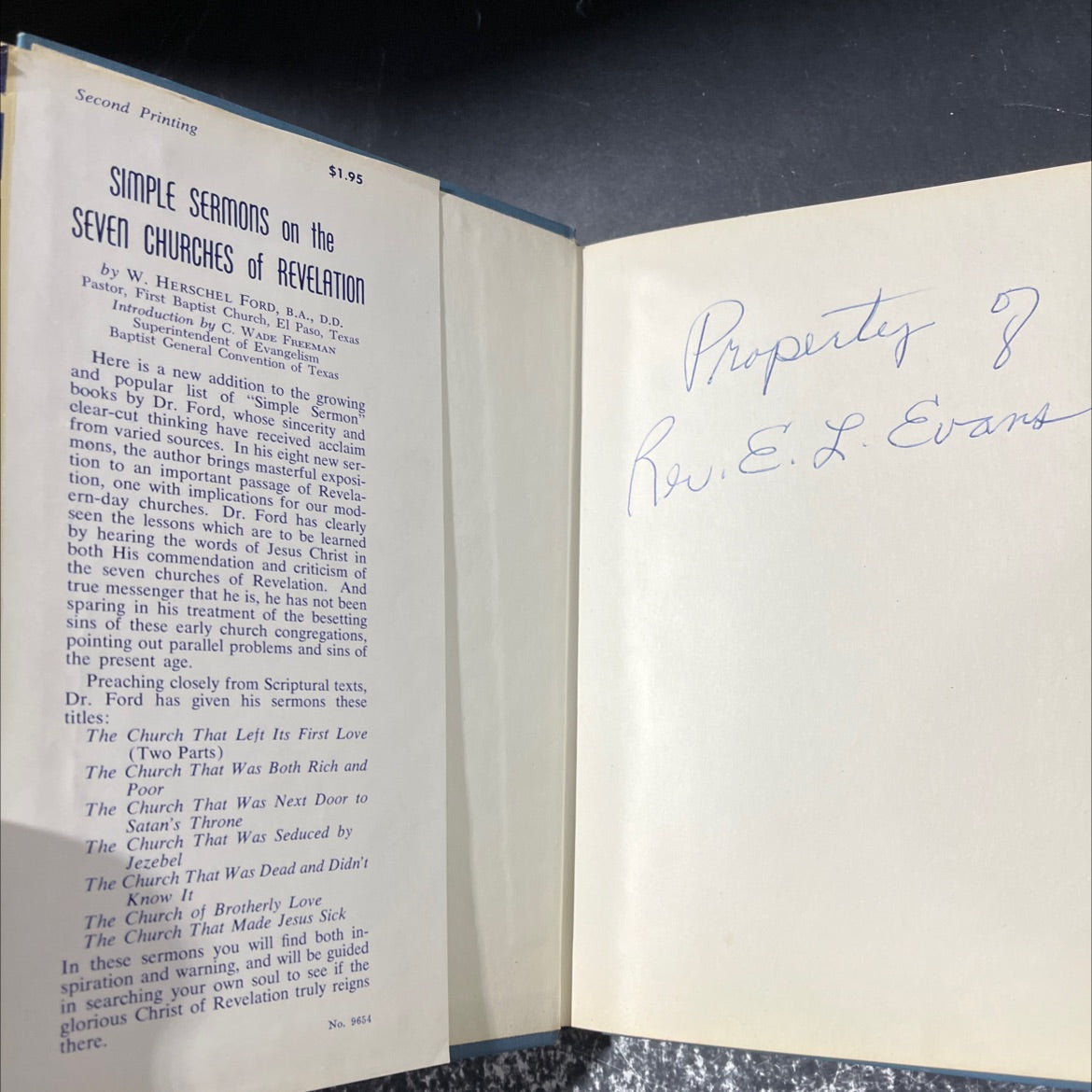 simple sermons on the seven churches of revelation book, by w. herschel ford, 1961 Hardcover image 4