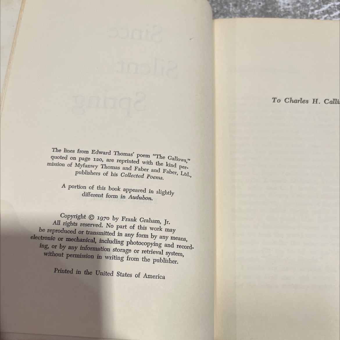 since silent spring book, by frank graham, jr., 1970 Hardcover image 3