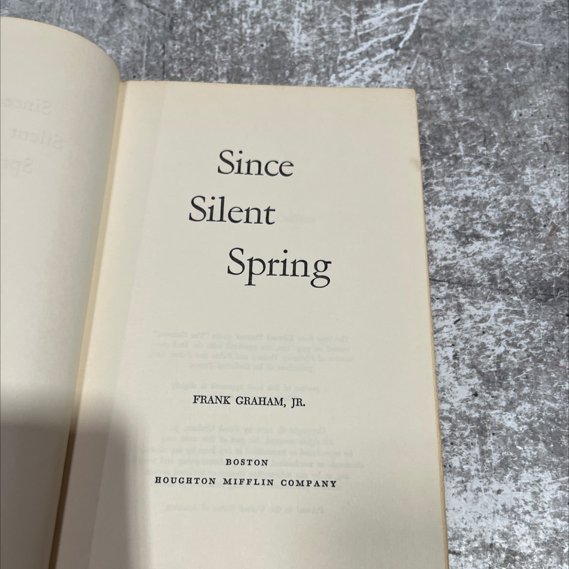 since silent spring book, by frank graham, jr., 1970 Hardcover image 2