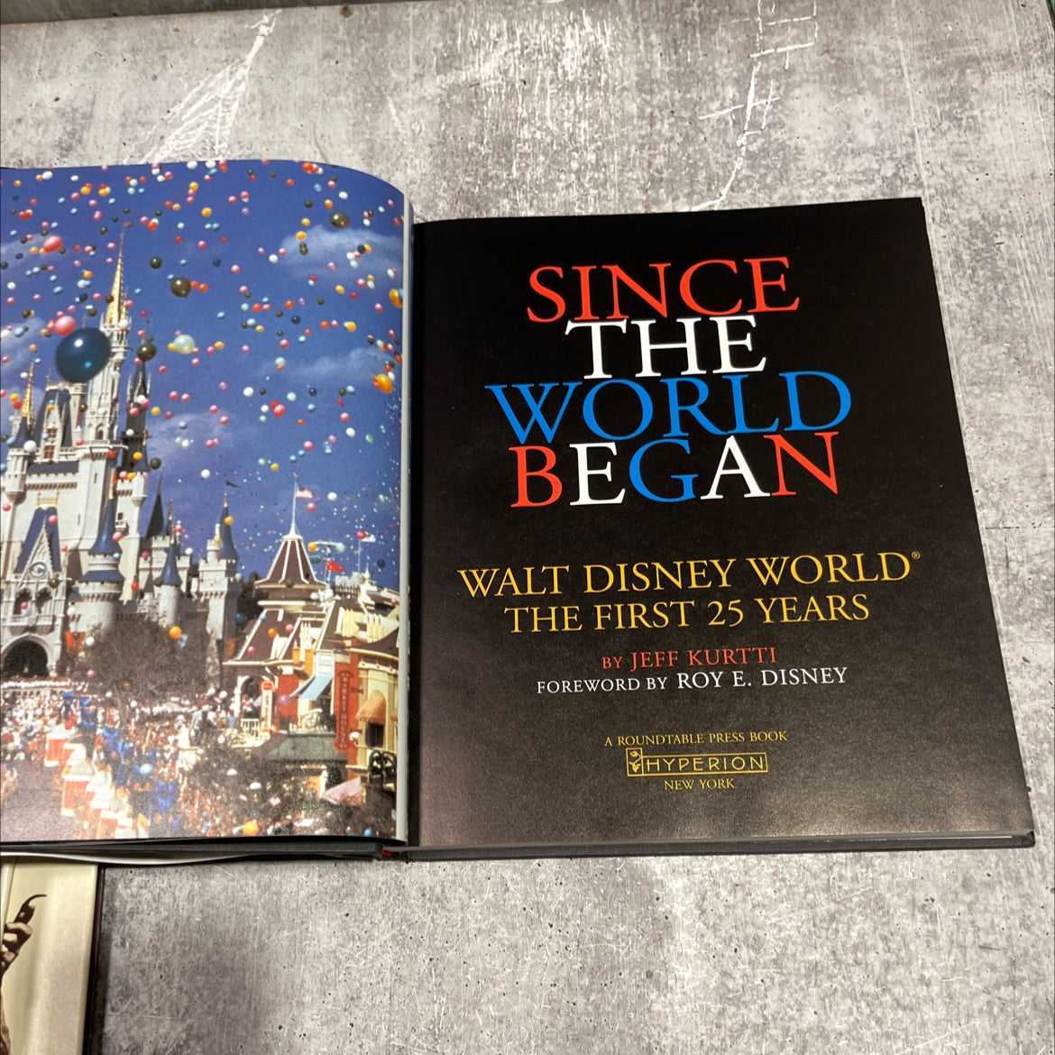 since the world began: walt disney world, the first 25 years book, by jeff kurtti, 1996 Hardcover image 2