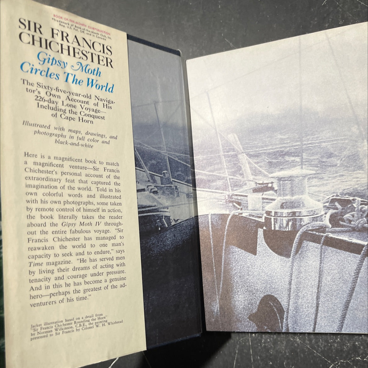 sir francis chichester gipsy moth circles the world book, by Sir Francis Chichester, 1968 Hardcover image 4