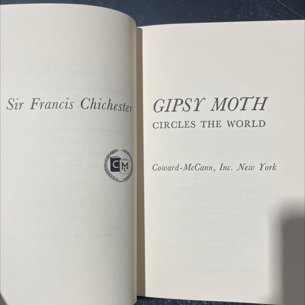 sir francis chichester gipsy moth circles the world book, by Sir Francis Chichester, 1968 Hardcover image 2